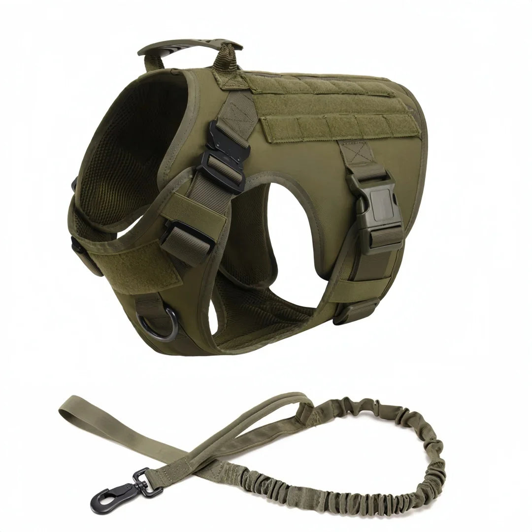 Large Dog Harness And Leash Set Pet German Shepherd Malinois Training Walking Vest Dog Harness And Collar Set For All Breeds Dog